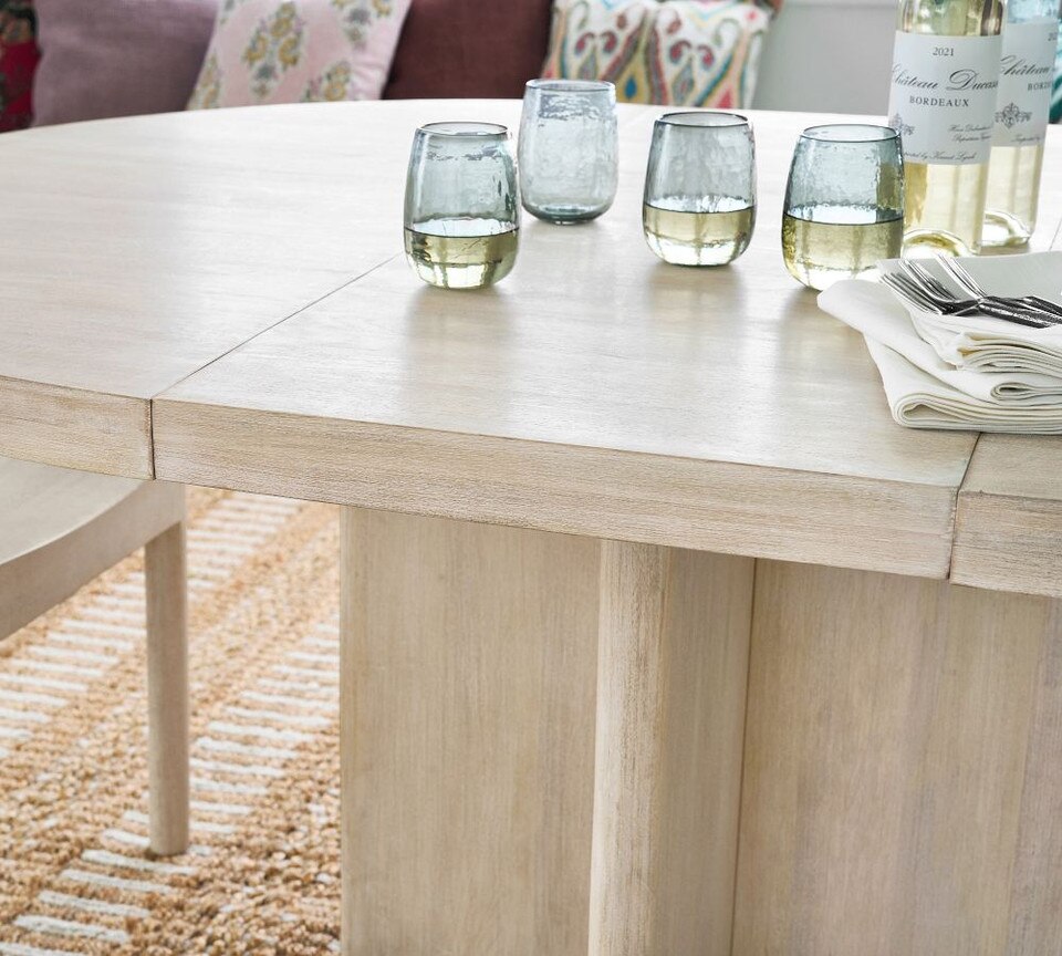 Cayman Round Pedestal Extending Dining Table Pottery Barn Australia